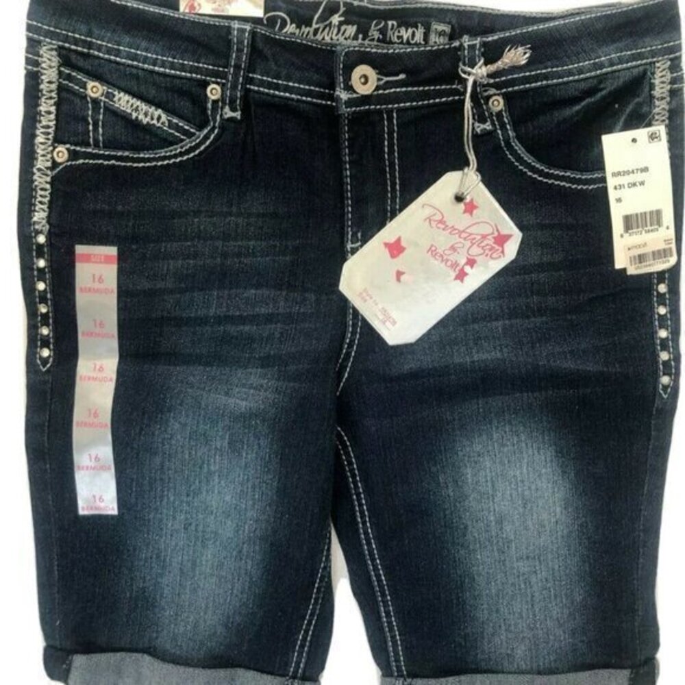 Revolution by Revolt Girls Jean Bermuda Shorts